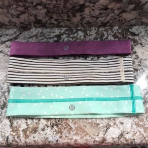 Set of 3 Lululemon headbands with no slip grip